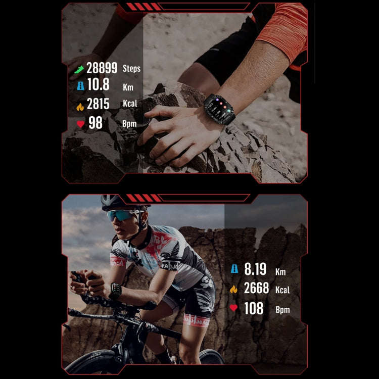 T3 1.95 inch Rugged Smart Sports Wristband Support Heart Rate Monitoring / Blood Pressure Monitor...
