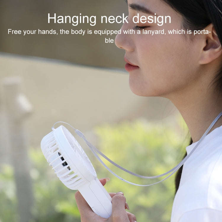 WT-F58 Hanging Neck Handheld Electric Fan(White)