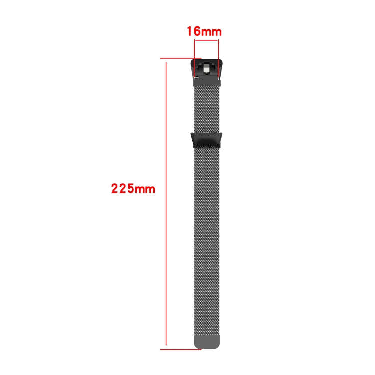 For Honor Band 7 Milan Magnetic Metal Watch Band(Black)