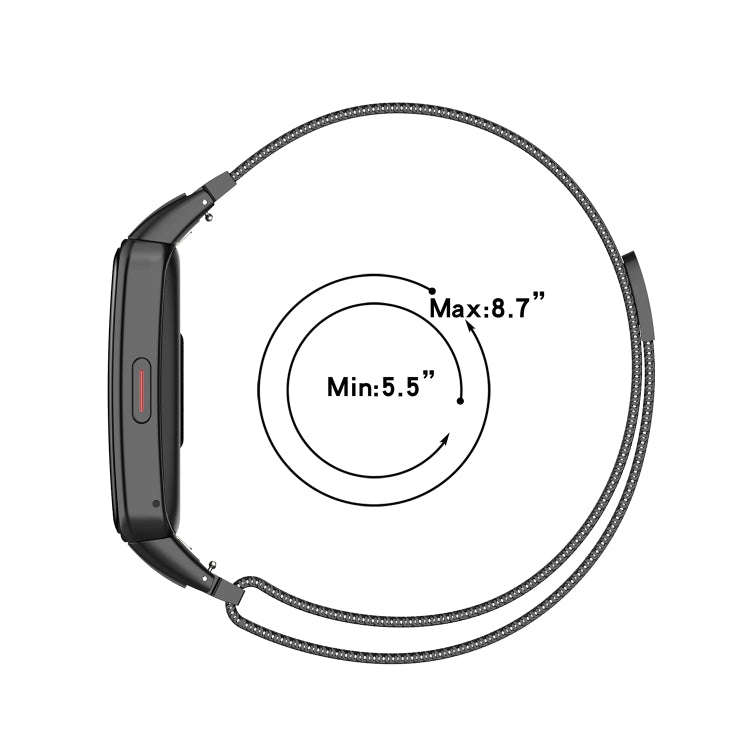 For Honor Band 7 Milan Magnetic Metal Watch Band(Black)