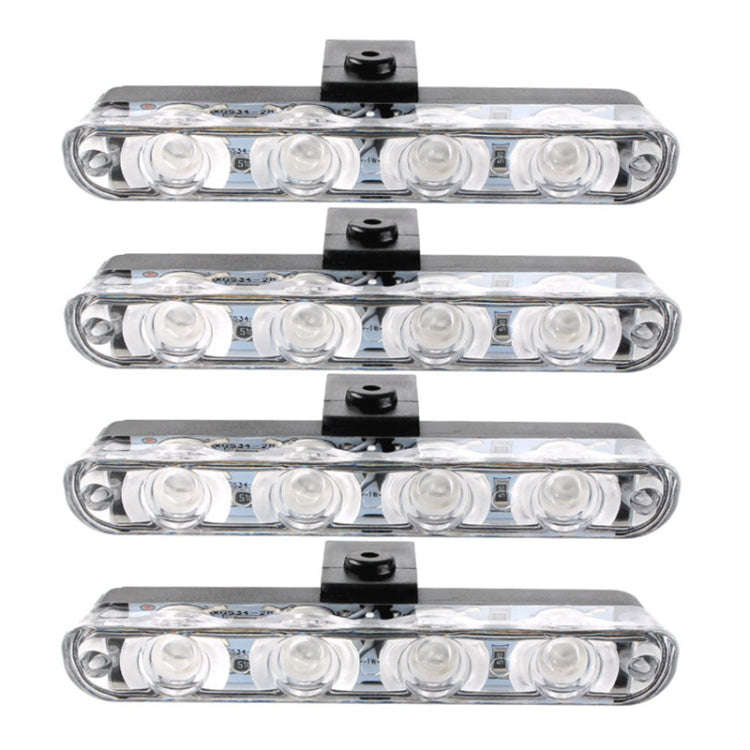 4 in 1 Car 16LEDs Grille Flash Lights Warning Lights with Wireless Remote Control(Yellow)