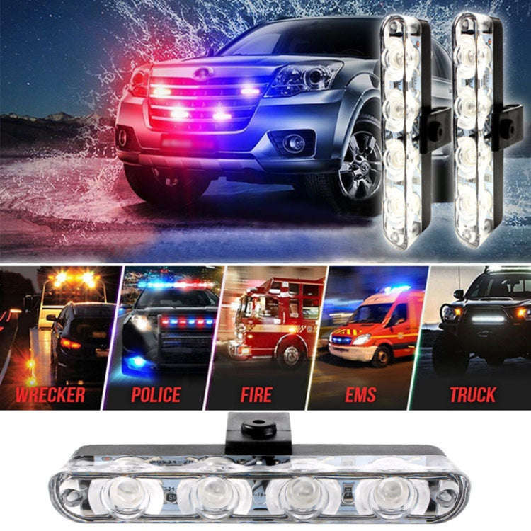4 in 1 Car 16LEDs Grille Flash Lights Warning Lights with Wireless Remote Control(Yellow)