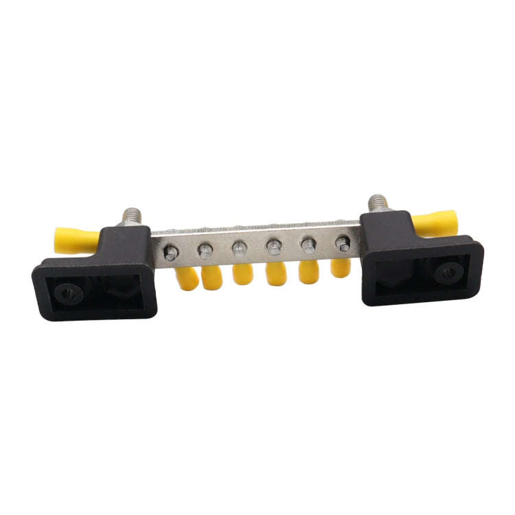 CP-3050 150A 12-48V RV Yacht 6-way Busbar with 8pcs Terminals(Black)