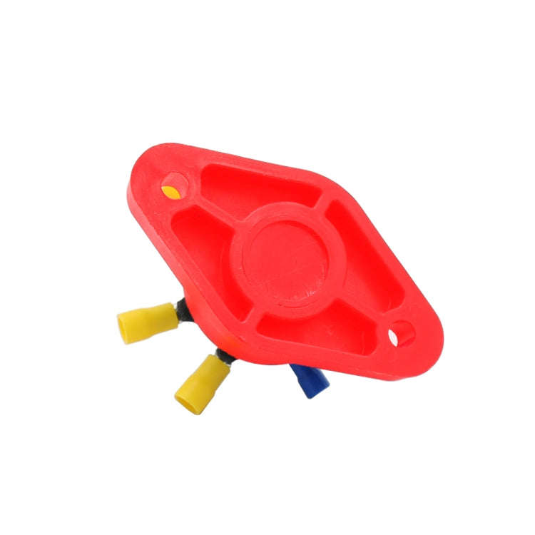 1/4 inch M6 RV Yacht 8-way Terminal Stud with 2 M5x20 Screws + 16pcs Terminals(Red)