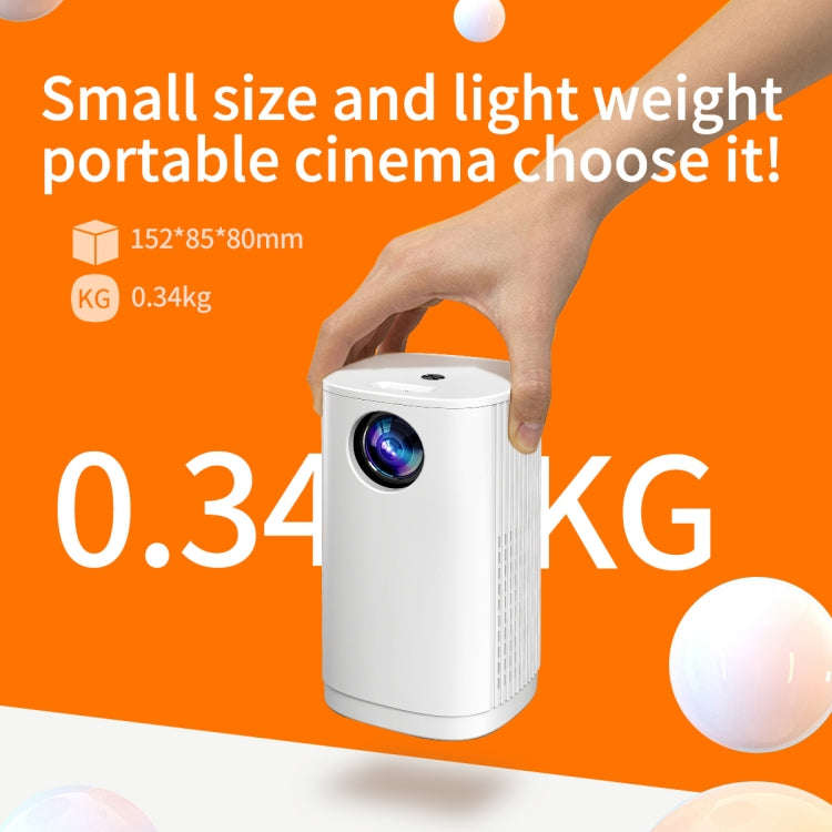 T1 480x360 800 Lumens Portable Mini LED Projector, Specification:EU Plug(White)