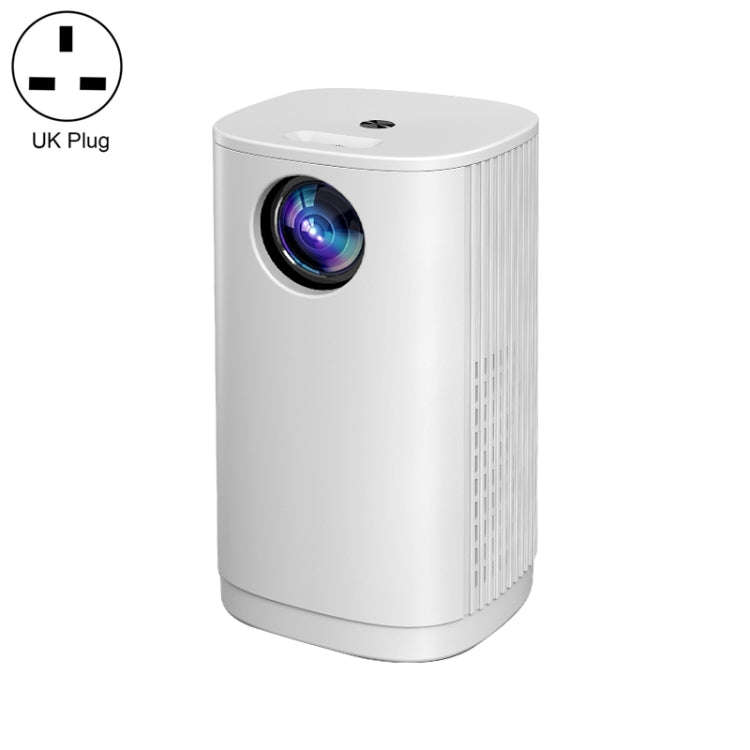 T1 480x360 800 Lumens Portable Mini LED Projector, Specification:UK Plug(White)