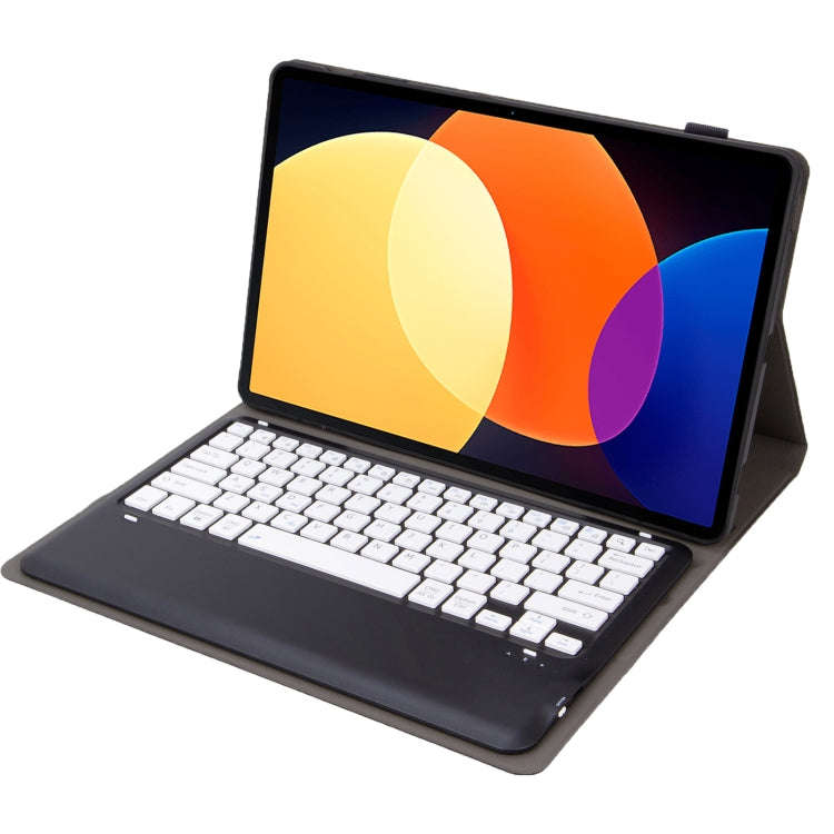For Honor Pad V8 Pro AHV8 Ultrathin Detachable Bluetooth Keyboard Leather Tablet Case(Black + White)