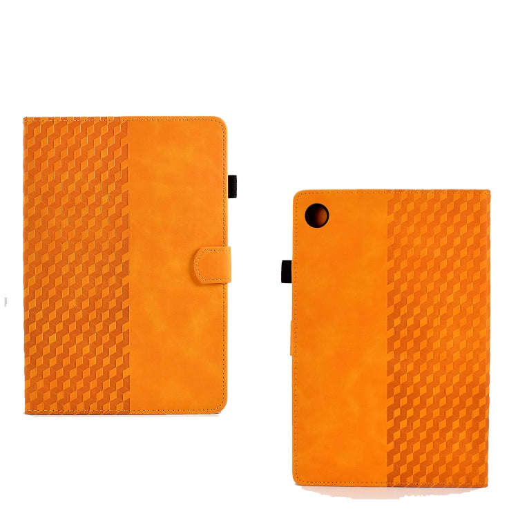 For Huawei MatePad T10 / T10S / Honor Tablet 6 Rhombus Embossed Leather Tablet Case(Khaki)