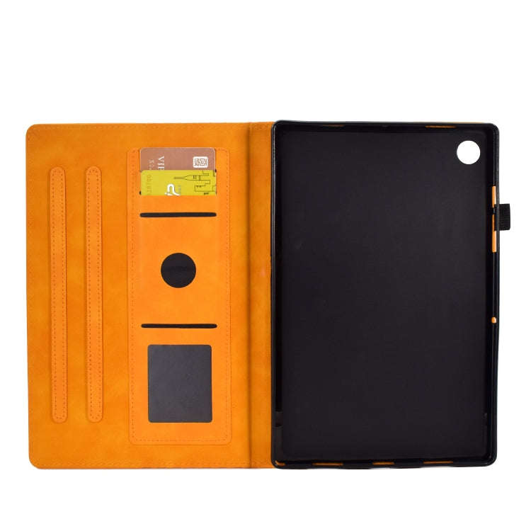 For Huawei MatePad T10 / T10S / Honor Tablet 6 Rhombus Embossed Leather Tablet Case(Khaki)