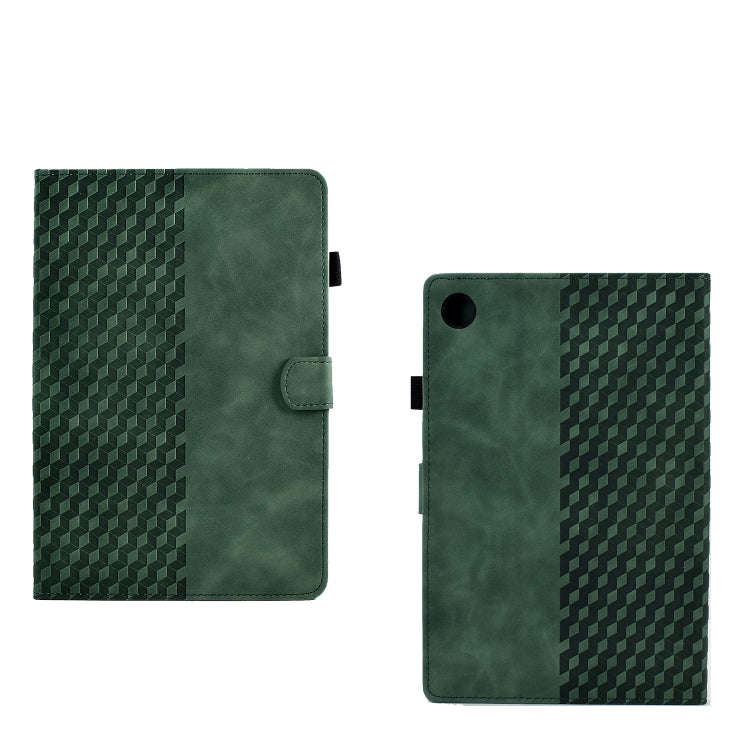 For Huawei MatePad T10 / T10S / Honor Tablet 6 Rhombus Embossed Leather Tablet Case(Green)