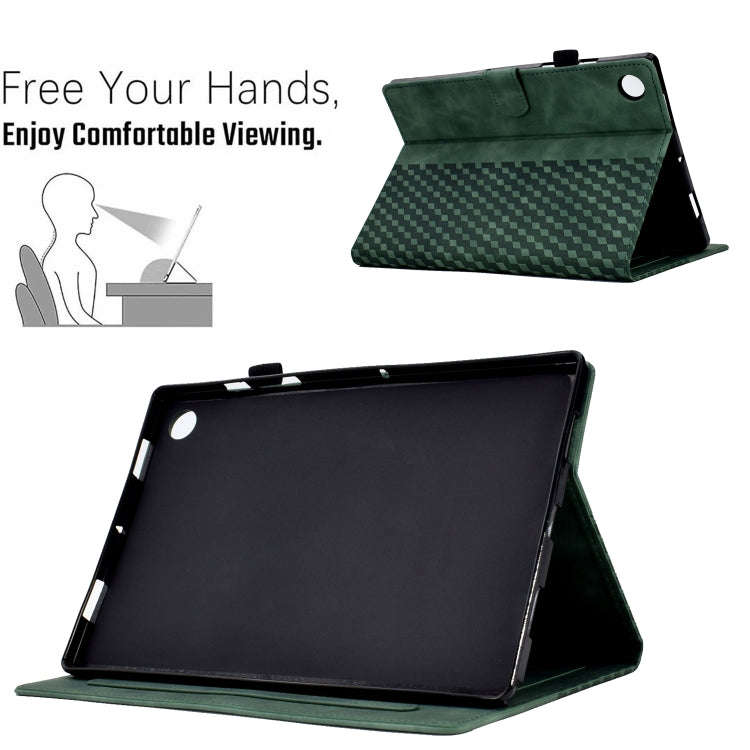 For Huawei MatePad T10 / T10S / Honor Tablet 6 Rhombus Embossed Leather Tablet Case(Green)
