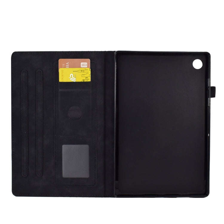 For Huawei MatePad T10 / T10S / Honor Tablet 6 Rhombus Embossed Leather Tablet Case(Black)