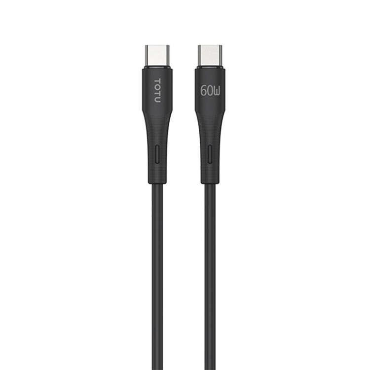 TOTU BT-022 Skin Sense Series Type-C to Type-C Silicone Data Cable, Length:2m(Black)
