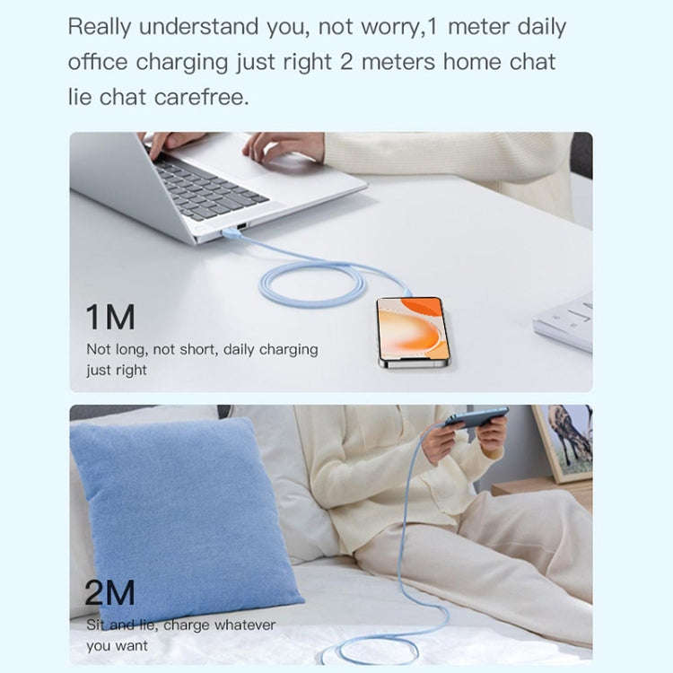 TOTU BT-022 Skin Sense Series Type-C to Type-C Silicone Data Cable, Length:2m(White)