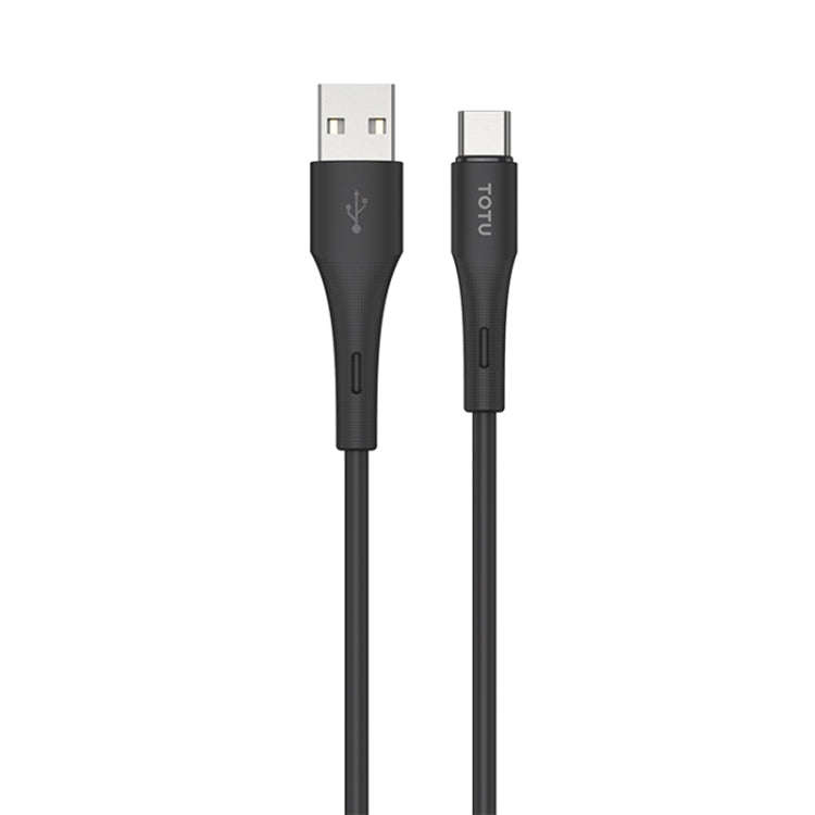 TOTU BT-023Skin Sense Series  USB to Type-C Silicone Data Cable, Length:2m(Black)