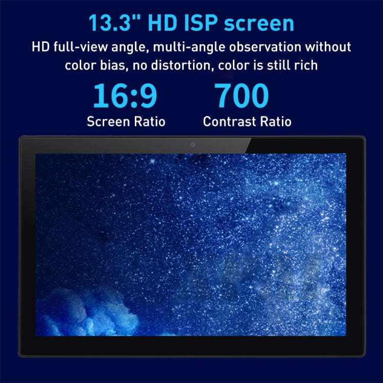 PR1335T 13.3 inch IPS Display Advertising Machine, 2GB+16GB, CPU:RK3399 Hexa-Core 1.8GHz(US Plug)