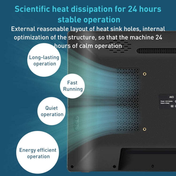 PR2153T 21.5 inch IPS Display Advertising Machine, 2GB+16GB, CPU:RK3399 Hexa-Core 1.8GHz(US Plug)