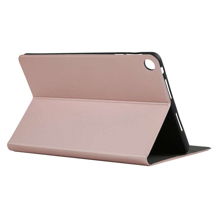 For Huawei MatePad SE 10.4 2023 Voltage Elastic Texture Flip Leather Tablet Case(Rose Gold)