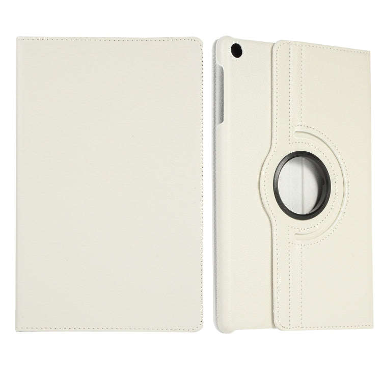 For Huawei Matepad SE 10.4 360 Degree Rotation Litchi Texture Tablet Leather Case(White)