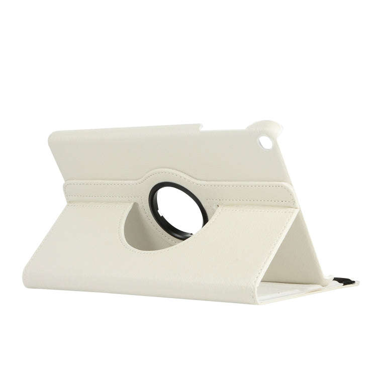 For Huawei Matepad SE 10.4 360 Degree Rotation Litchi Texture Tablet Leather Case(White)