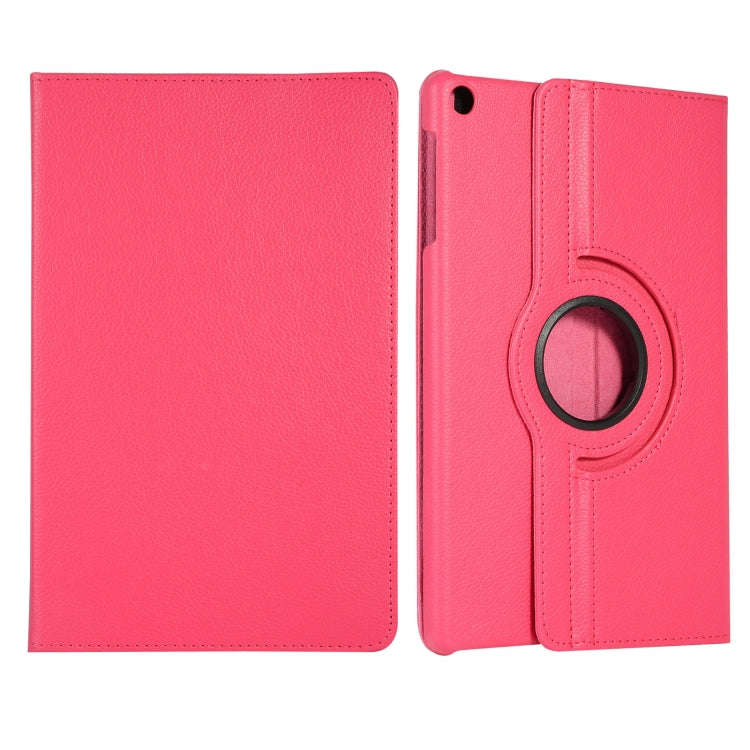 For Huawei Matepad SE 10.4 360 Degree Rotation Litchi Texture Tablet Leather Case(Rose Red)