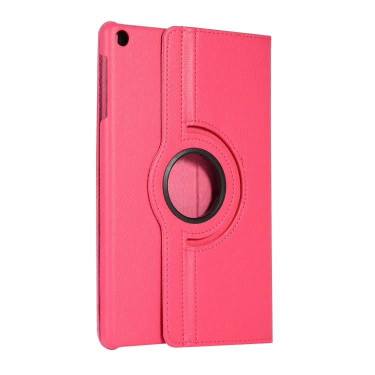 For Huawei Matepad SE 10.4 360 Degree Rotation Litchi Texture Tablet Leather Case(Rose Red)