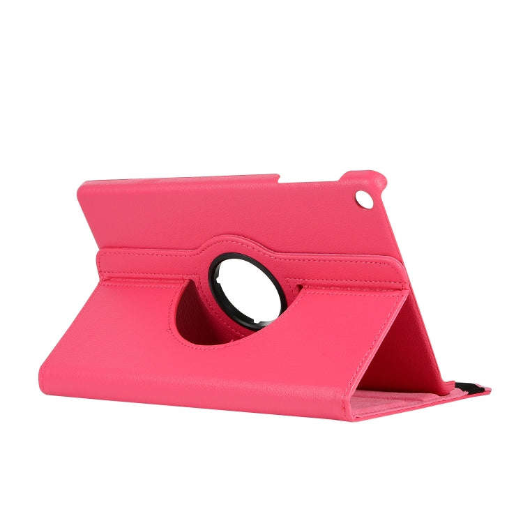 For Huawei Matepad SE 10.4 360 Degree Rotation Litchi Texture Tablet Leather Case(Rose Red)