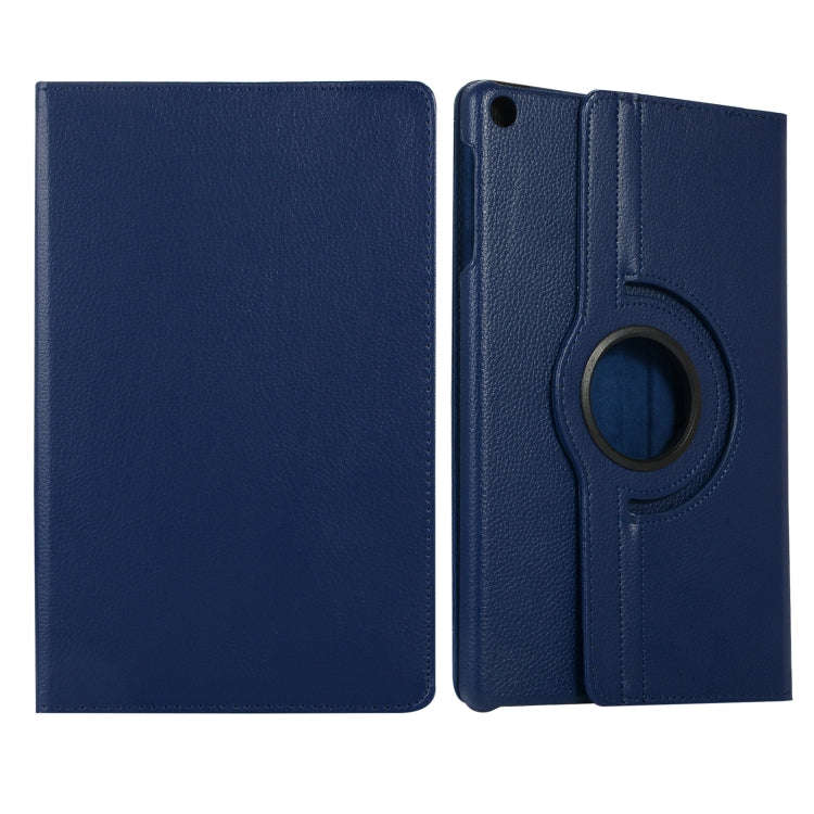 For Huawei Matepad SE 10.4 360 Degree Rotation Litchi Texture Tablet Leather Case(Dark Blue)