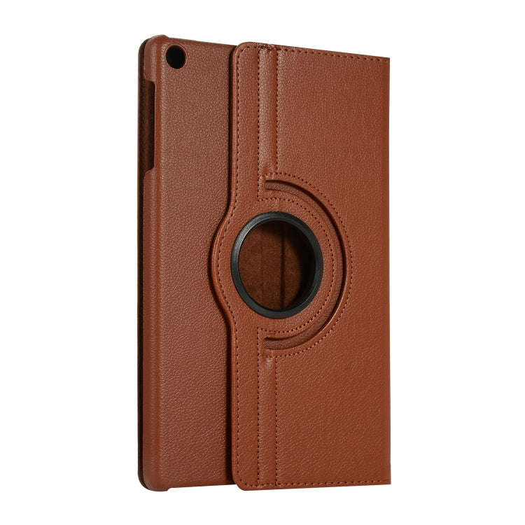 For Huawei Matepad SE 10.4 360 Degree Rotation Litchi Texture Tablet Leather Case(Brown)