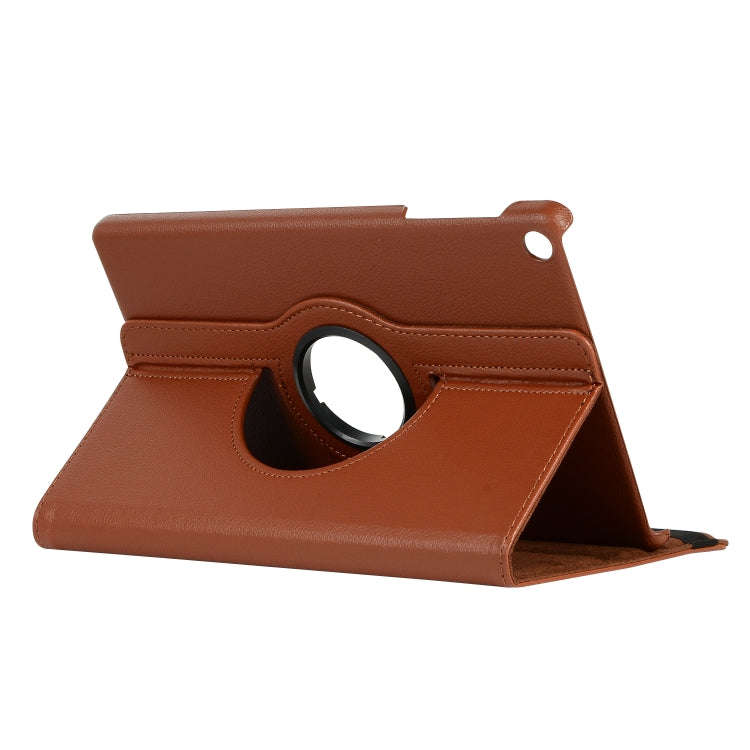 For Huawei Matepad SE 10.4 360 Degree Rotation Litchi Texture Tablet Leather Case(Brown)