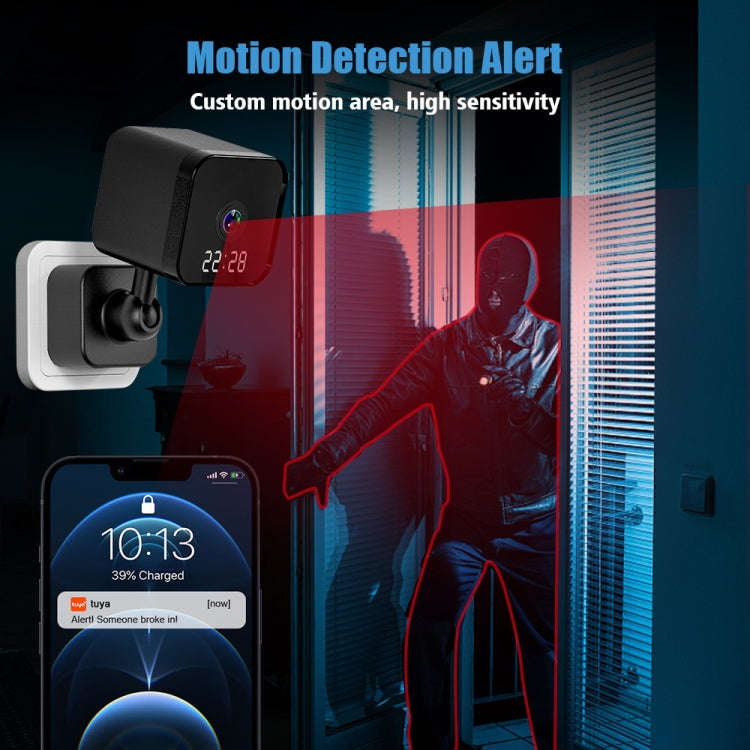 DP27 1080P Clock Plug Card WiFi Camera, Support Two-way Voice Intercom & Mobile Monitoring, Speci...