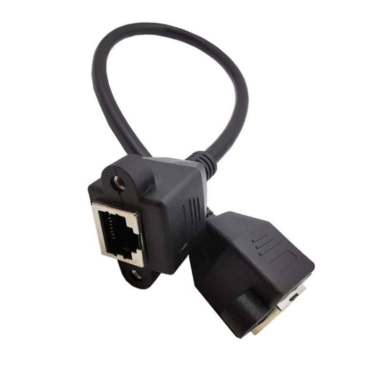 RJ45 Female to Female LAN Extension Cable with Screw Lock, Length:60cm