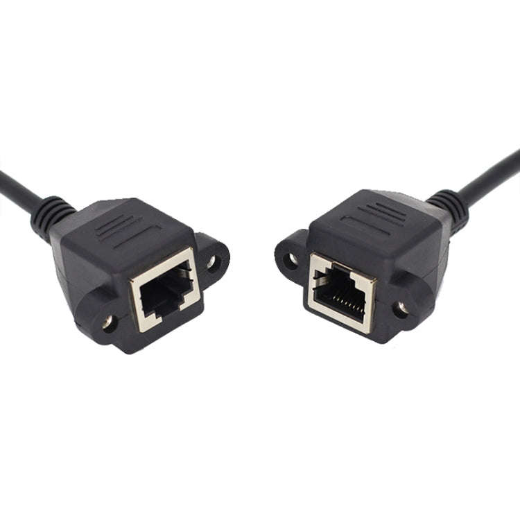 RJ45 Female to Female LAN Extension Cable with Screw Lock, Length:60cm