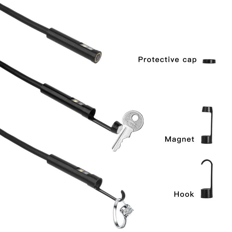 P50 4.5 inch Dual Camera with Screen Endoscope, Length:2m Hard Line(5.5mm)