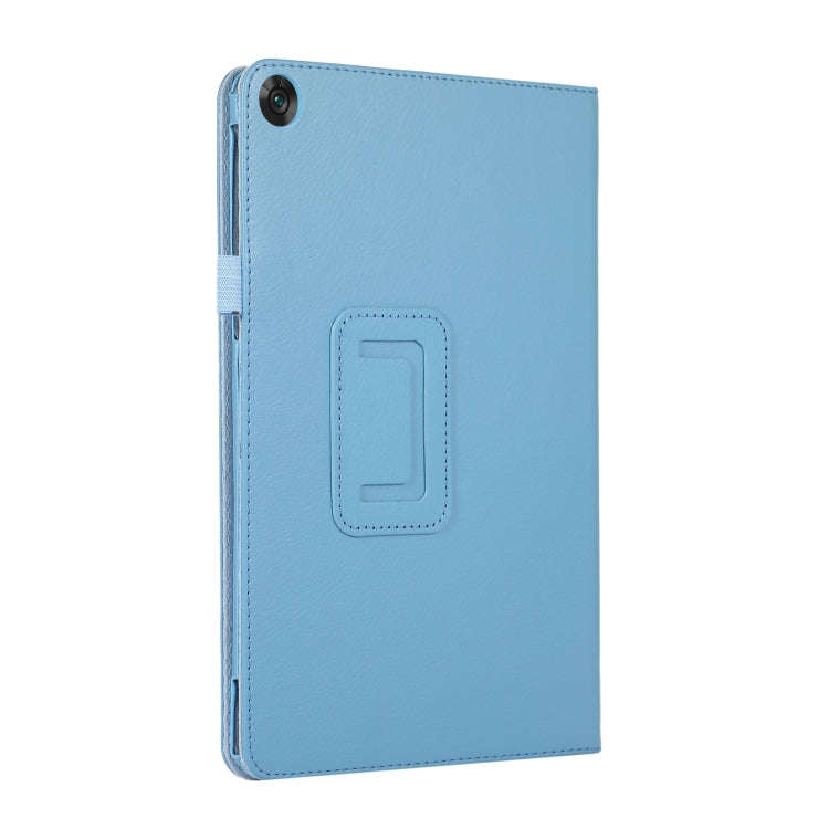 For Huawei MatePad SE 10.4 Litchi Texture Leather Tablet Case with Holder(Sky Blue)