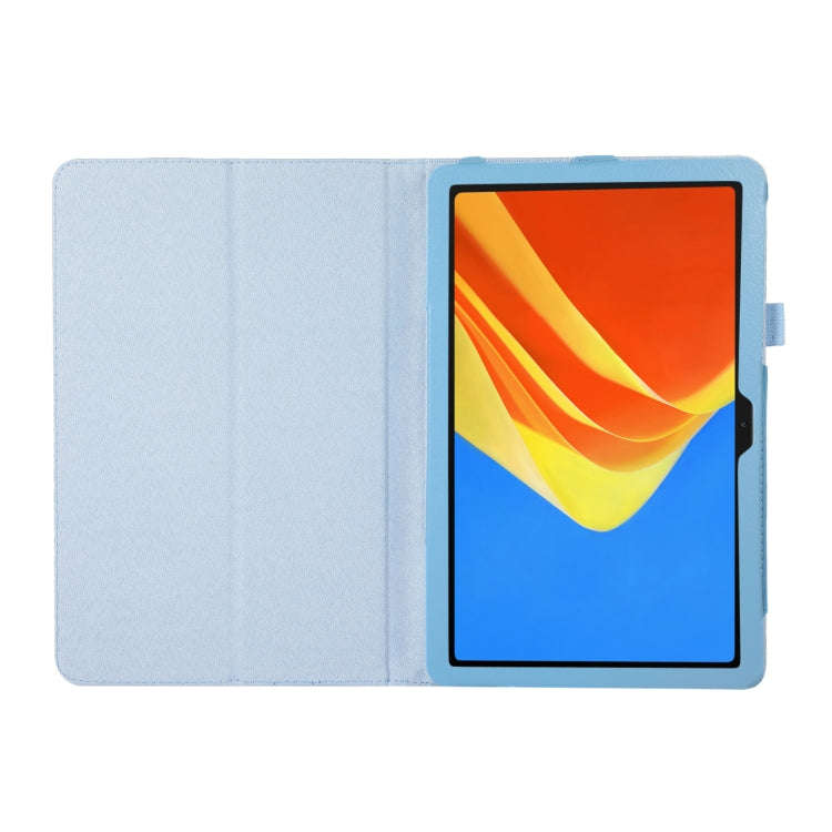 For Huawei MatePad SE 10.4 Litchi Texture Leather Tablet Case with Holder(Sky Blue)