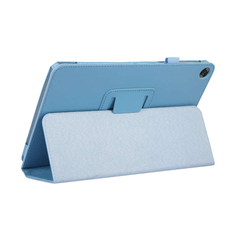 For Huawei MatePad SE 10.4 Litchi Texture Leather Tablet Case with Holder(Sky Blue)