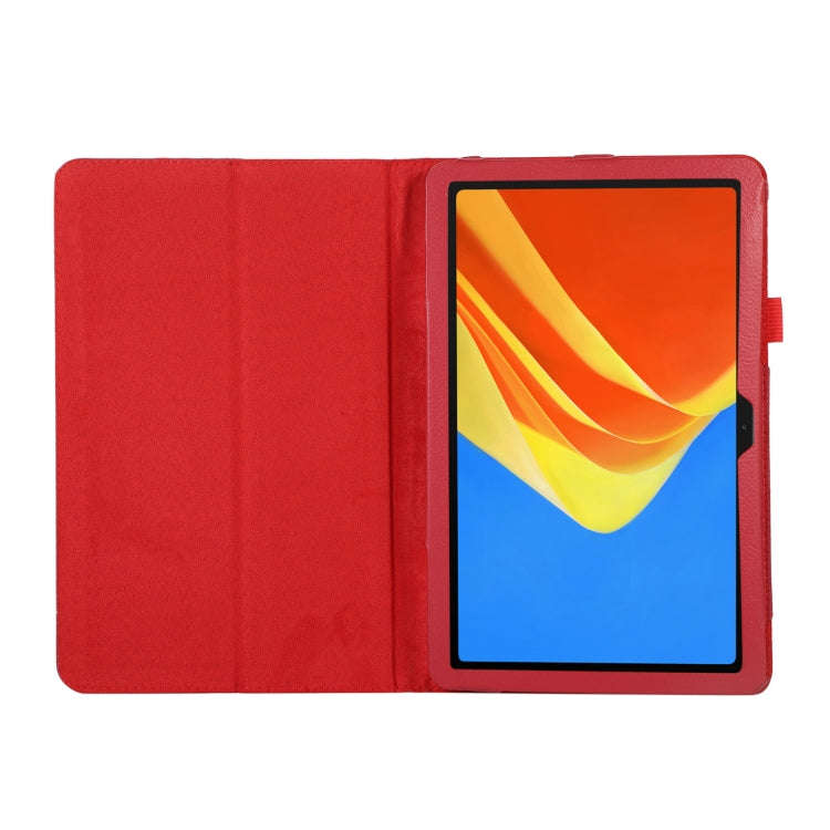 For Huawei MatePad SE 10.4 Litchi Texture Leather Tablet Case with Holder(Red)