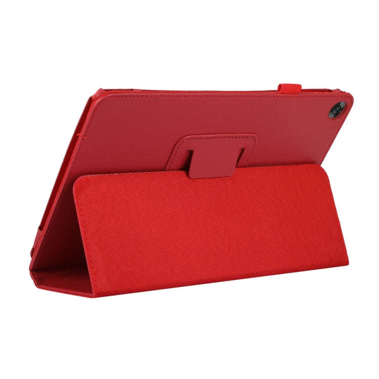 For Huawei MatePad SE 10.4 Litchi Texture Leather Tablet Case with Holder(Red)