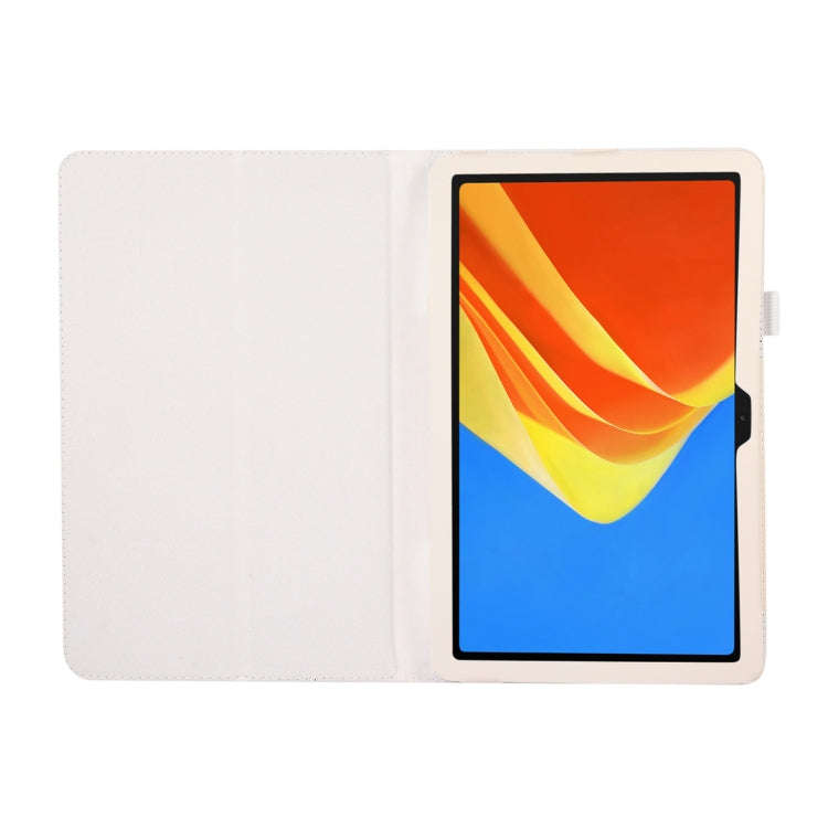 For Huawei MatePad SE 10.4 Litchi Texture Leather Tablet Case with Holder(White)
