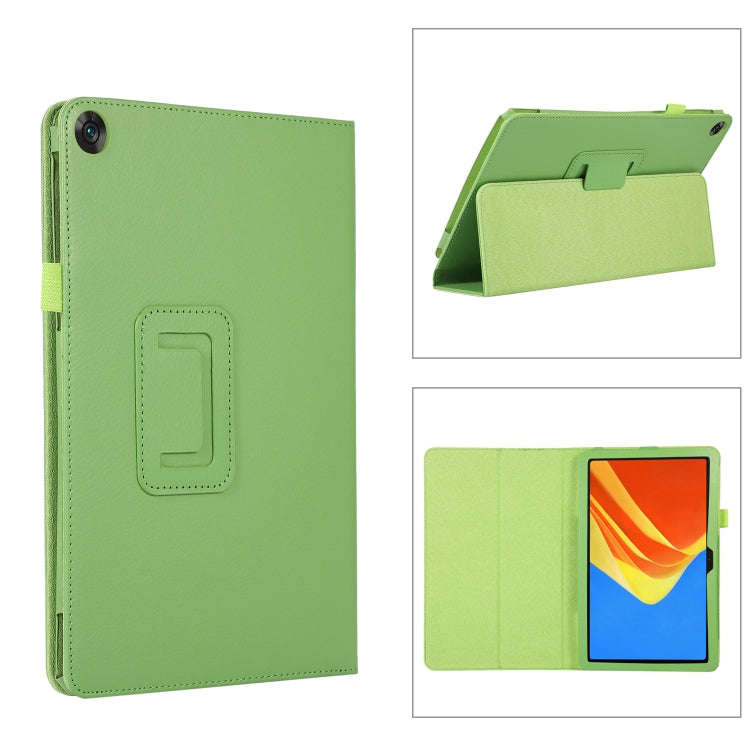 For Huawei MatePad SE 10.4 Litchi Texture Leather Tablet Case with Holder(Green)