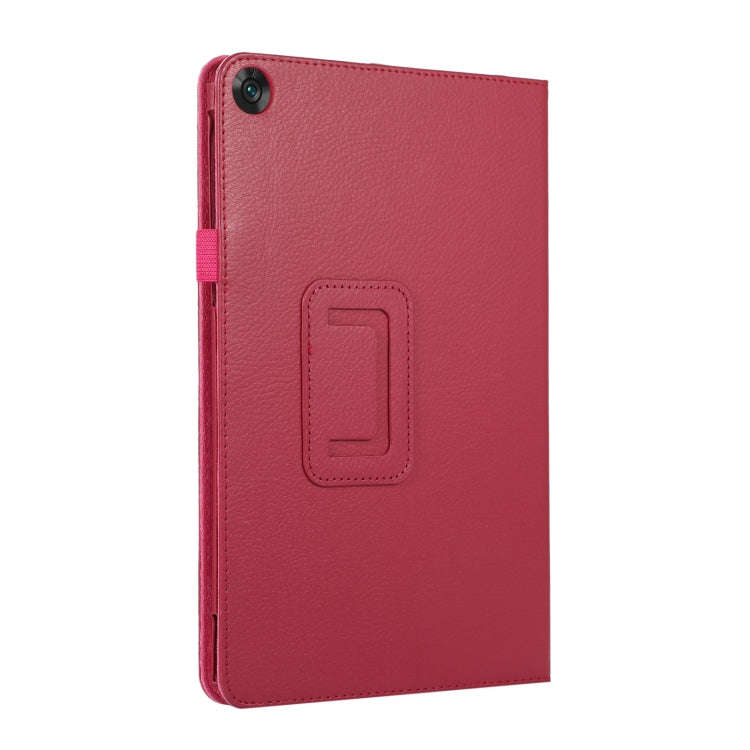 For Huawei MatePad SE 10.4 Litchi Texture Leather Tablet Case with Holder(Rose Red)