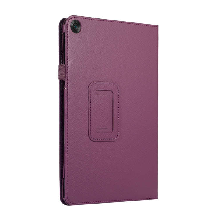 For Huawei MatePad SE 10.4 Litchi Texture Leather Tablet Case with Holder(Purple)