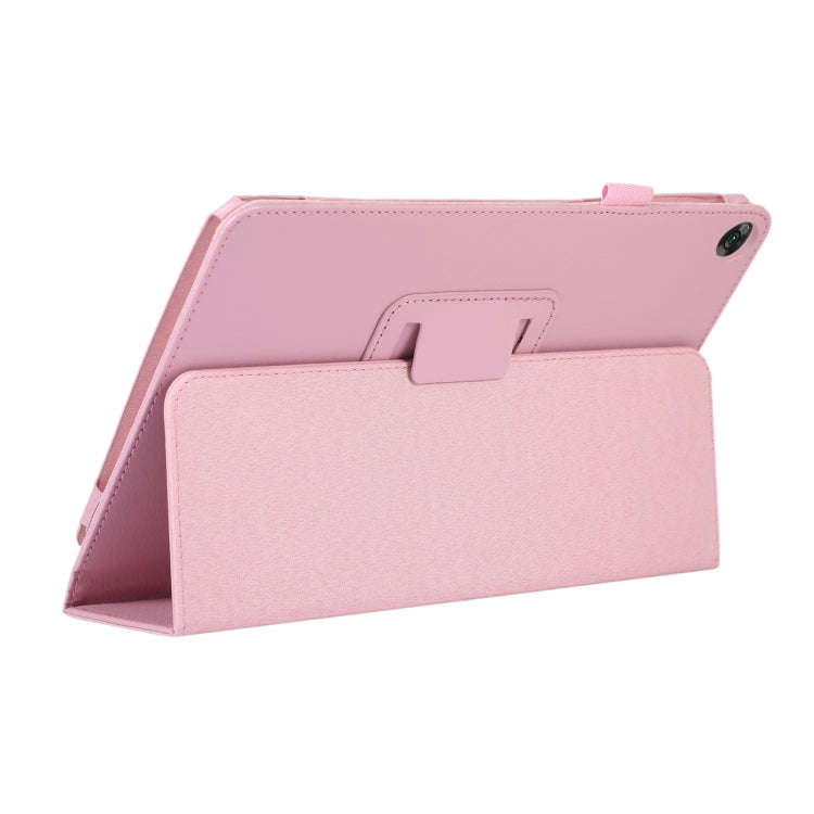 For Huawei MatePad SE 10.4 Litchi Texture Leather Tablet Case with Holder(Pink)
