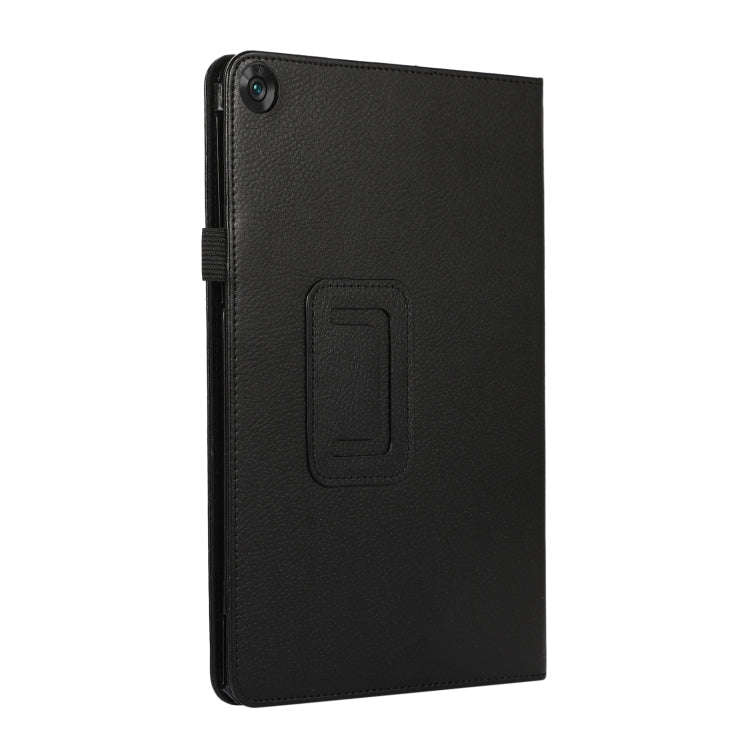 For Huawei MatePad SE 10.4 Litchi Texture Leather Tablet Case with Holder(Black)
