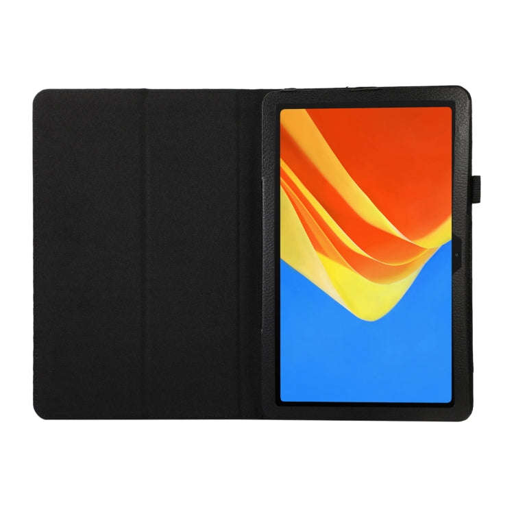 For Huawei MatePad SE 10.4 Litchi Texture Leather Tablet Case with Holder(Black)