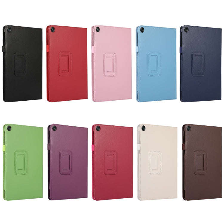 For Huawei MatePad SE 10.4 Litchi Texture Leather Tablet Case with Holder(Red)
