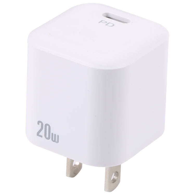 20W PD USB-C/Type-C Interface Fast Charging Charger, Specification: US Plug(White)