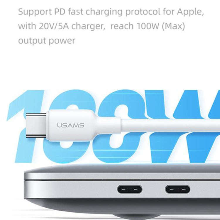 USAMS US-SJ613 U84 PD100W USB-C / Type-C to USB-C / Type-C Charging Data Cable, Cable Length:1m(W...