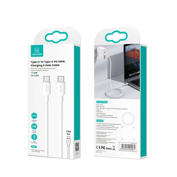 USAMS US-SJ613 U84 PD100W USB-C / Type-C to USB-C / Type-C Charging Data Cable, Cable Length:1m(W...